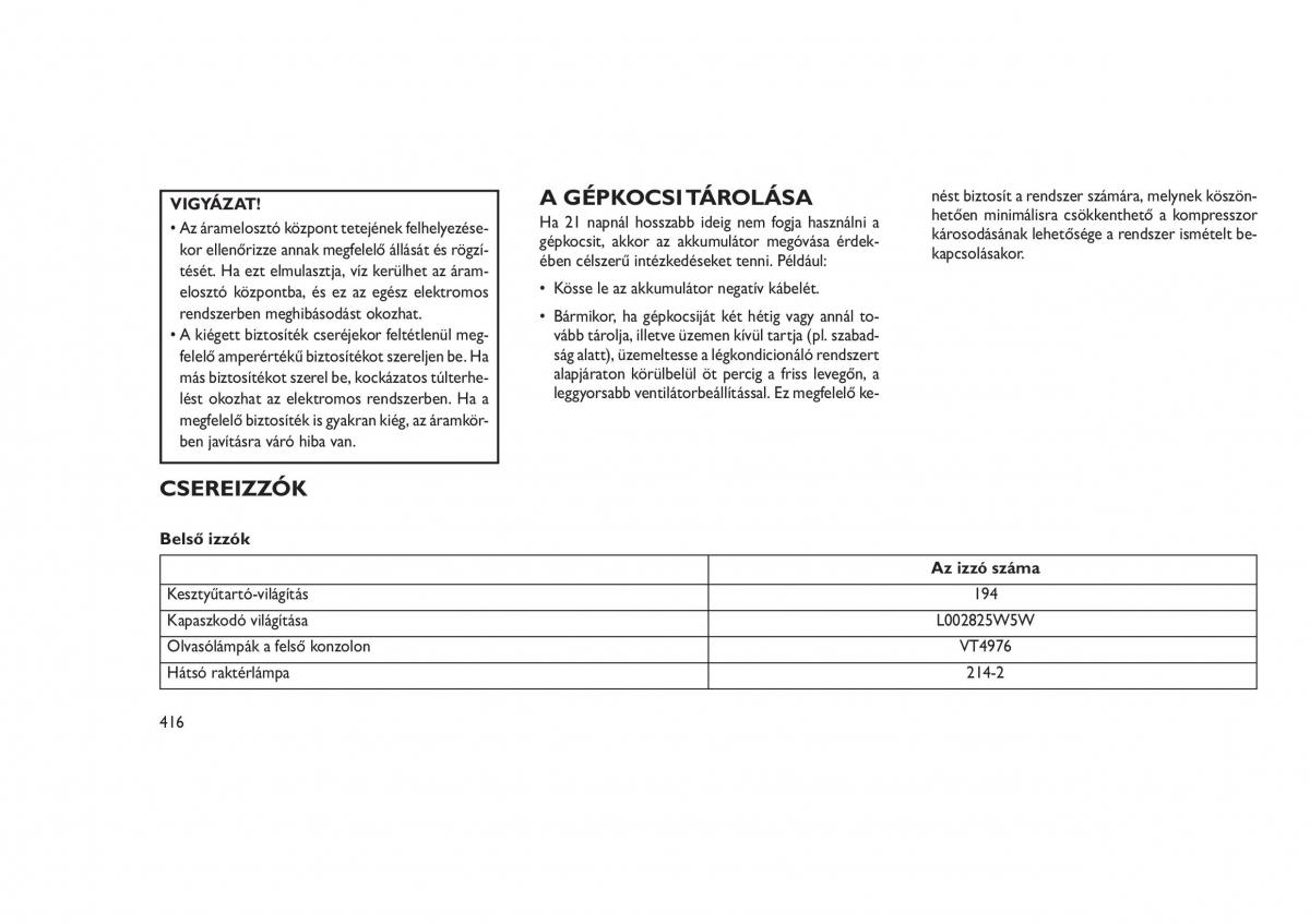 Jeep Grand Cherokee WK2 WH2 Kezelesi utmutato / page 420