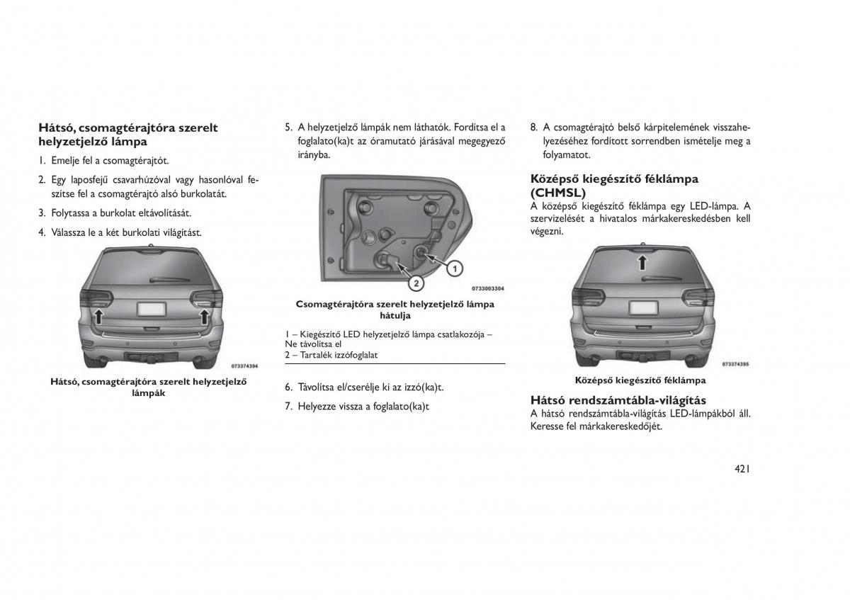 Jeep Grand Cherokee WK2 WH2 Kezelesi utmutato / page 425