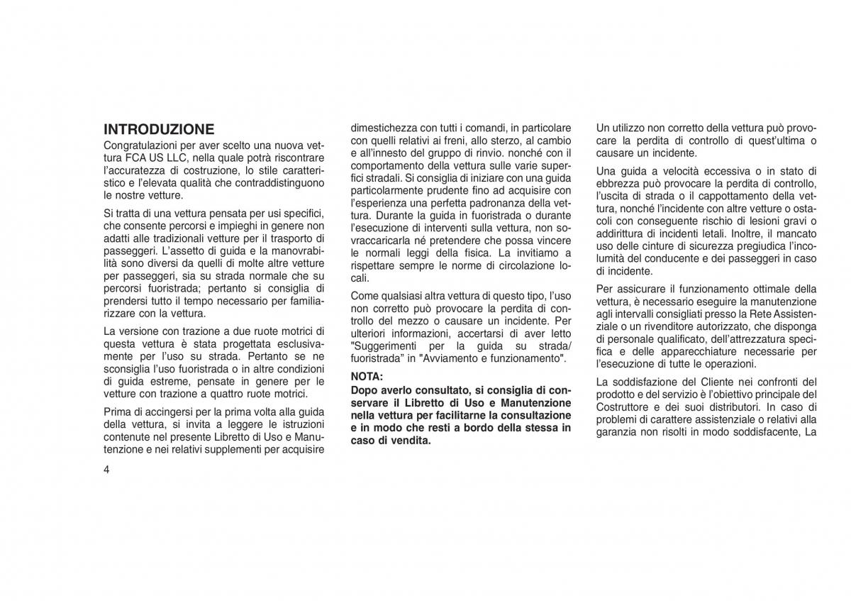 Jeep Grand Cherokee WK2 WH2 manuale del proprietario / page 8