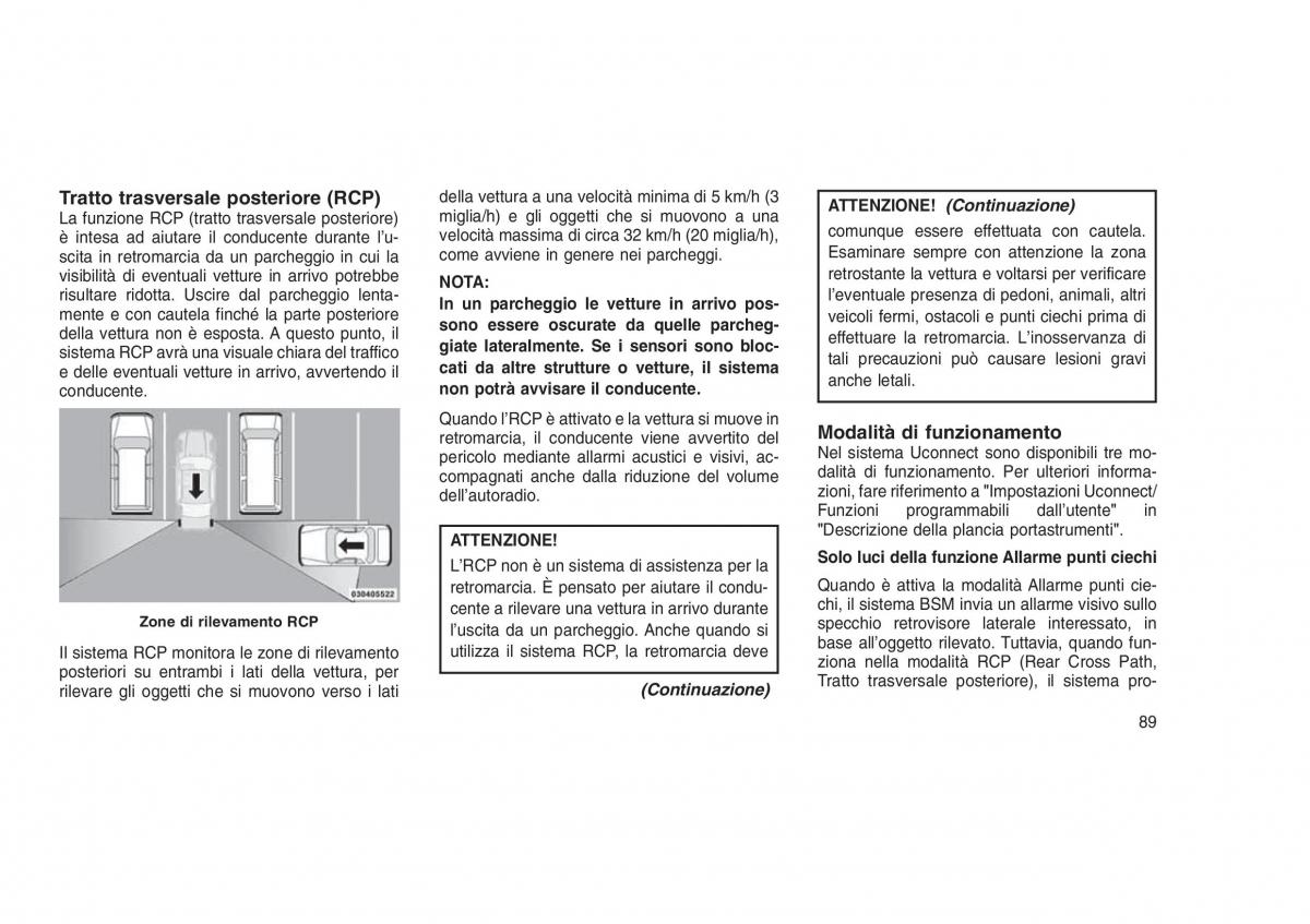 Jeep Grand Cherokee WK2 WH2 manuale del proprietario / page 93