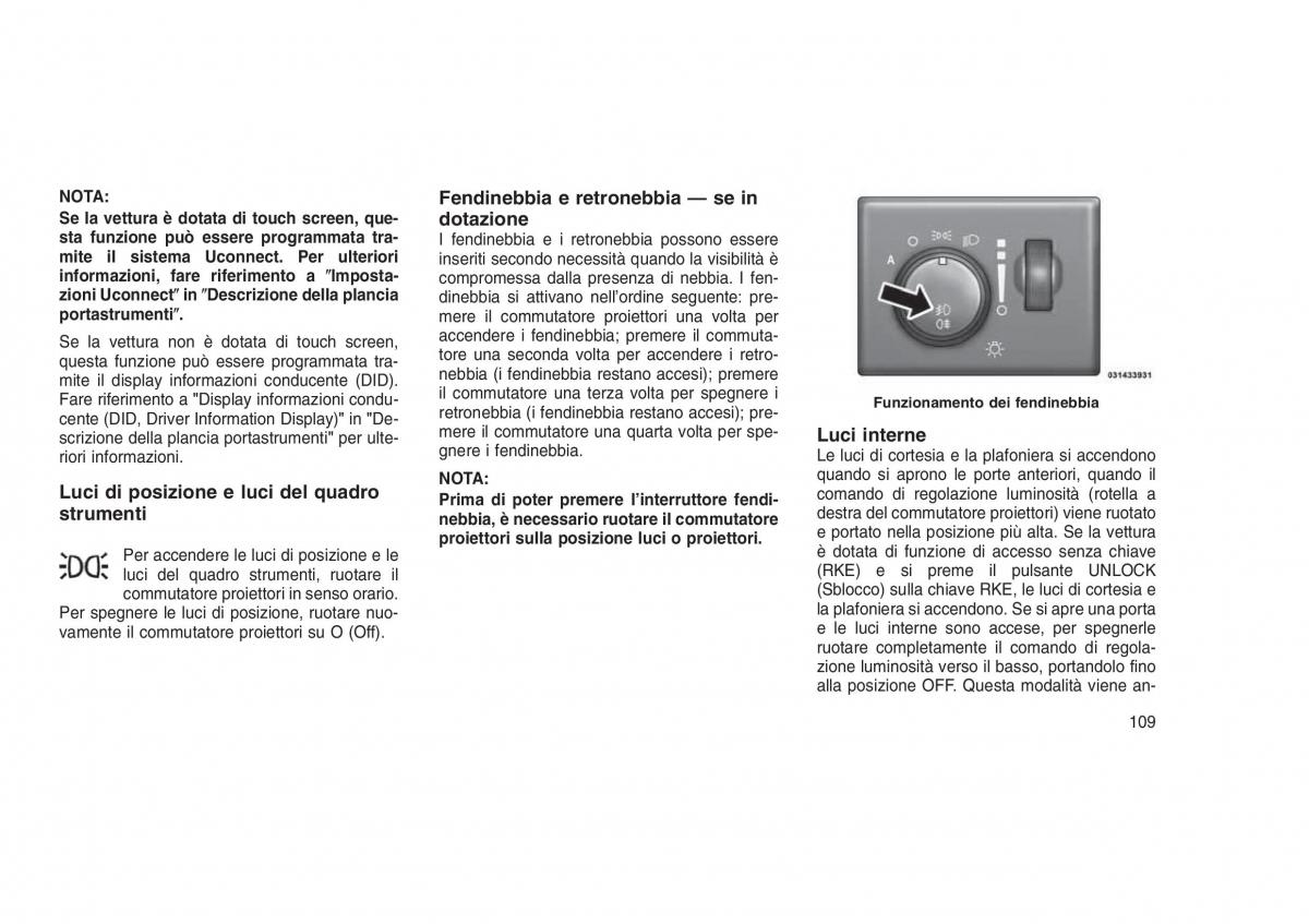 Jeep Grand Cherokee WK2 WH2 manuale del proprietario / page 113