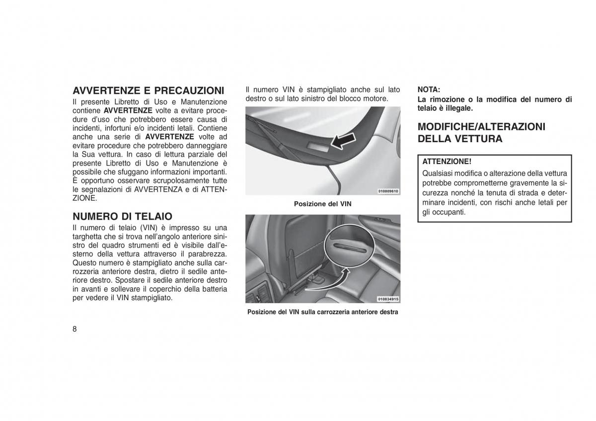 Jeep Grand Cherokee WK2 WH2 manuale del proprietario / page 12