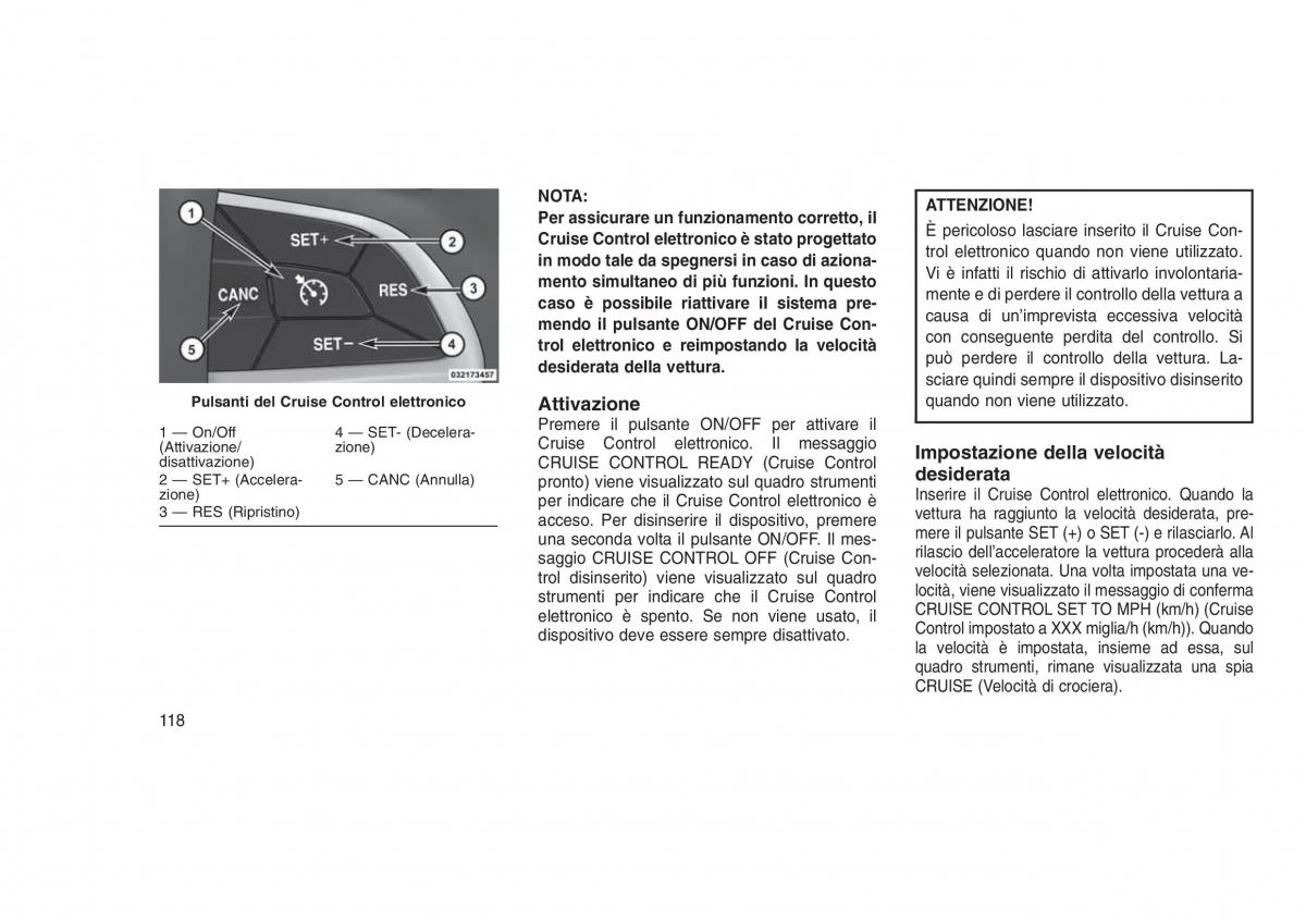 Jeep Grand Cherokee WK2 WH2 manuale del proprietario / page 122