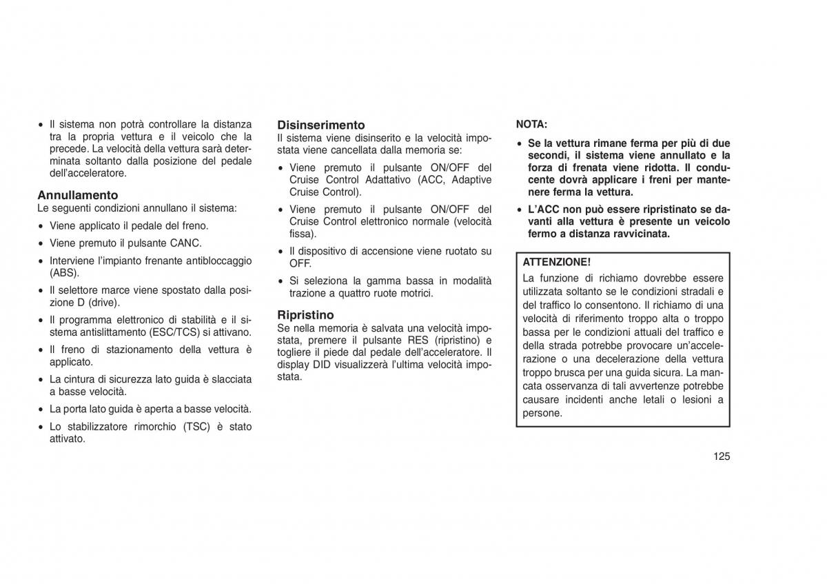 Jeep Grand Cherokee WK2 WH2 manuale del proprietario / page 129