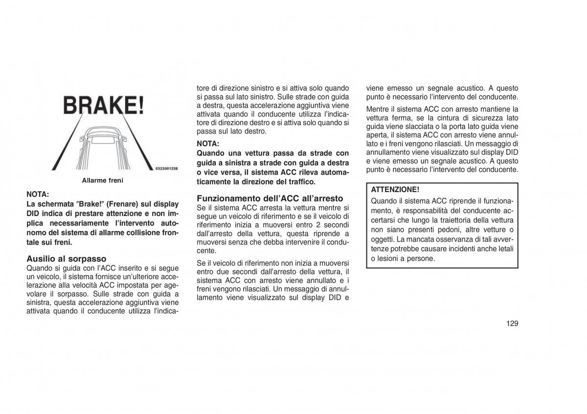 Jeep Grand Cherokee WK2 WH2 manuale del proprietario / page 133