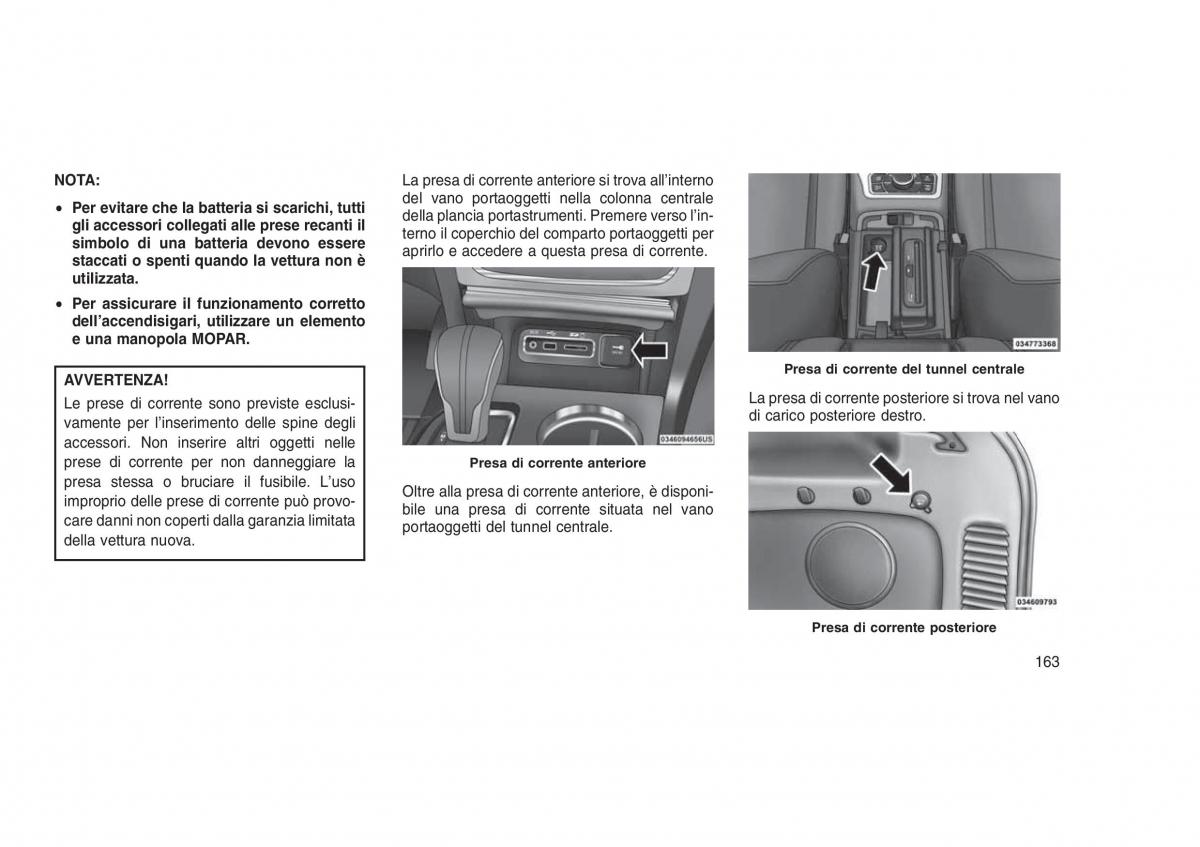 Jeep Grand Cherokee WK2 WH2 manuale del proprietario / page 167