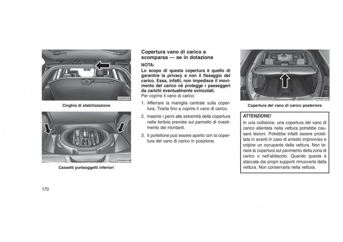 Jeep Grand Cherokee WK2 WH2 manuale del proprietario / page 174