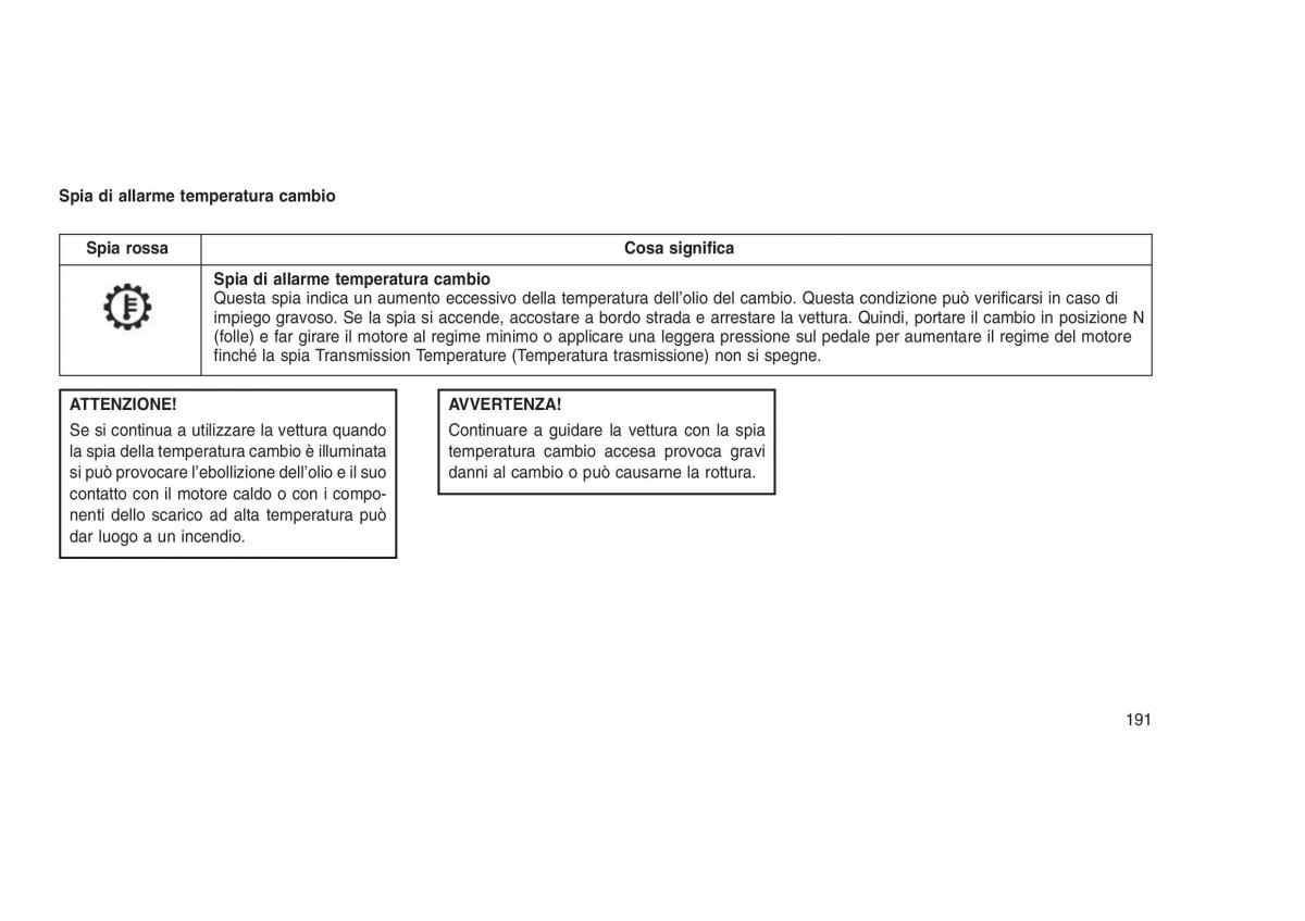 Jeep Grand Cherokee WK2 WH2 manuale del proprietario / page 195