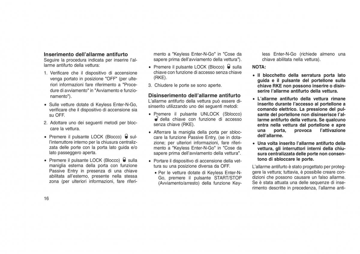 Jeep Grand Cherokee WK2 WH2 manuale del proprietario / page 20