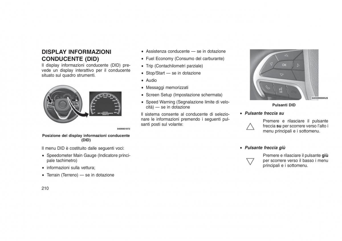 Jeep Grand Cherokee WK2 WH2 manuale del proprietario / page 214