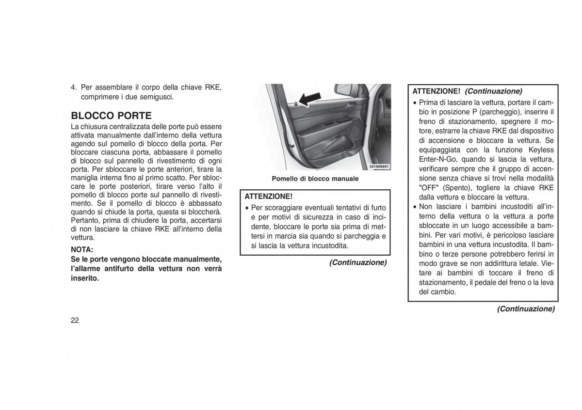 Jeep Grand Cherokee WK2 WH2 manuale del proprietario / page 26