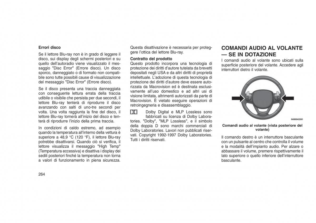 Jeep Grand Cherokee WK2 WH2 manuale del proprietario / page 268