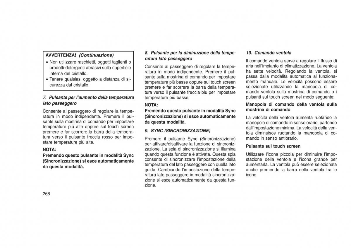 Jeep Grand Cherokee WK2 WH2 manuale del proprietario / page 272