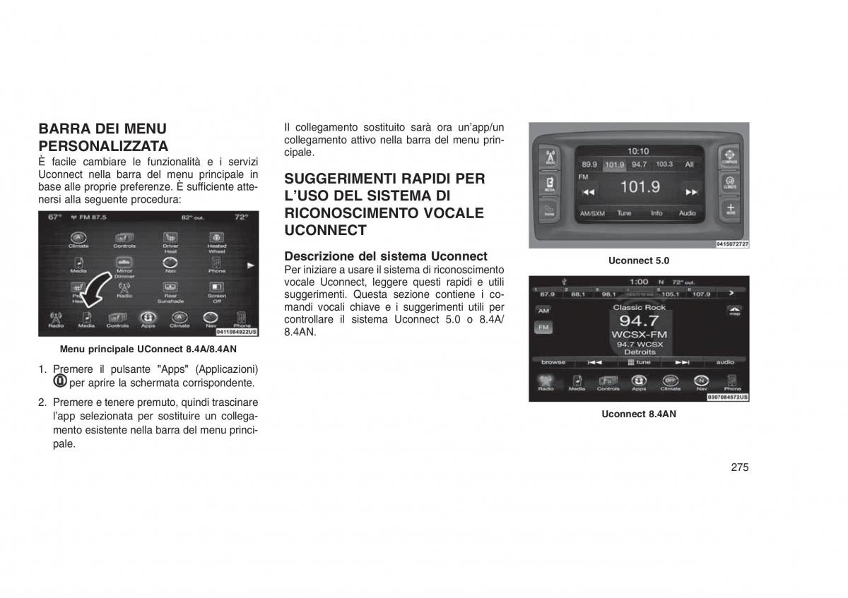 Jeep Grand Cherokee WK2 WH2 manuale del proprietario / page 279