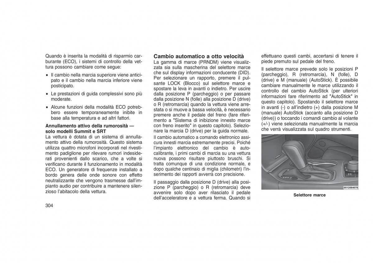 Jeep Grand Cherokee WK2 WH2 manuale del proprietario / page 308