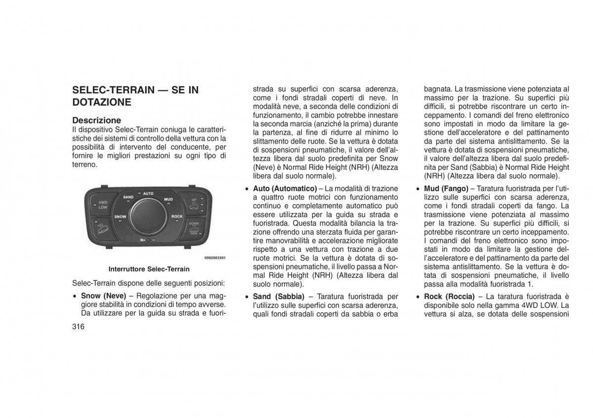 Jeep Grand Cherokee WK2 WH2 manuale del proprietario / page 320