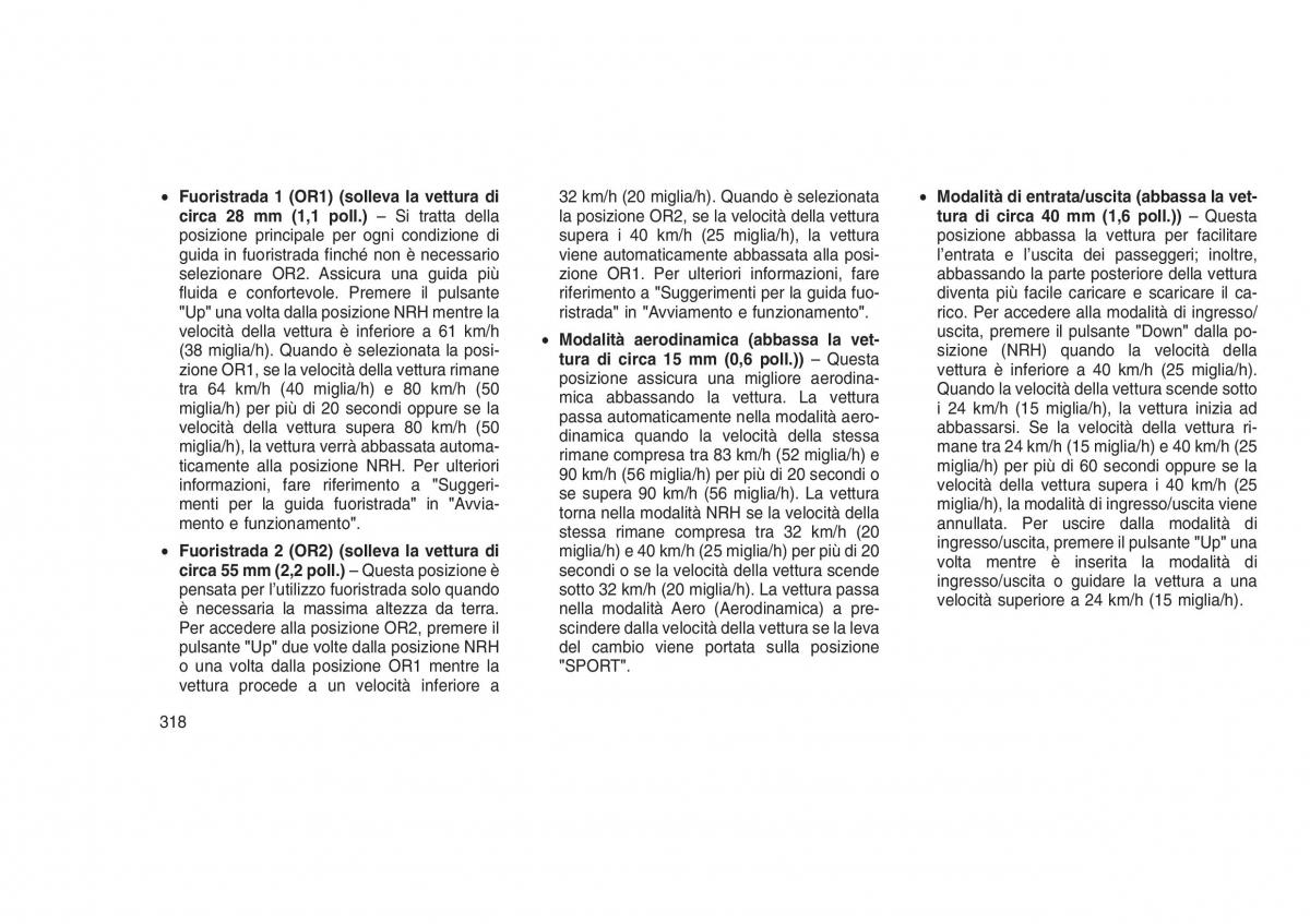 Jeep Grand Cherokee WK2 WH2 manuale del proprietario / page 322