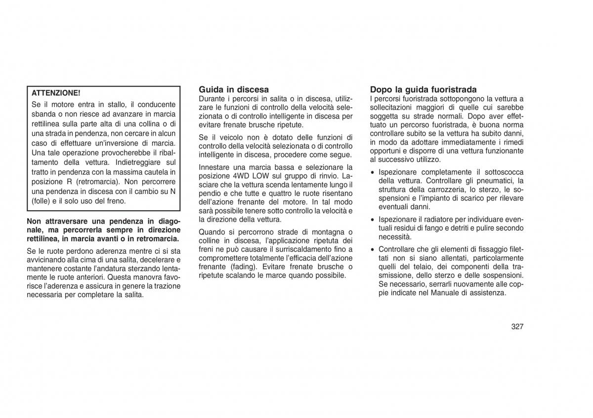 Jeep Grand Cherokee WK2 WH2 manuale del proprietario / page 331