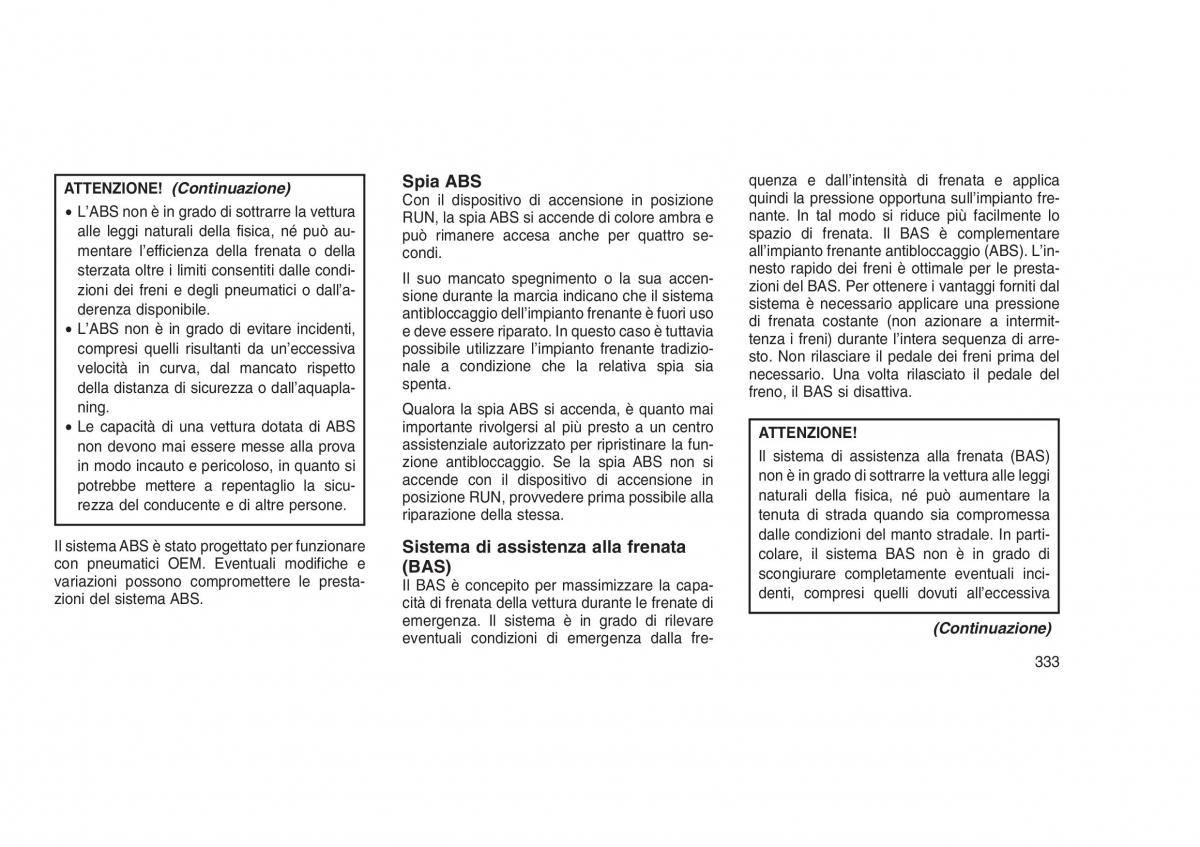 Jeep Grand Cherokee WK2 WH2 manuale del proprietario / page 337