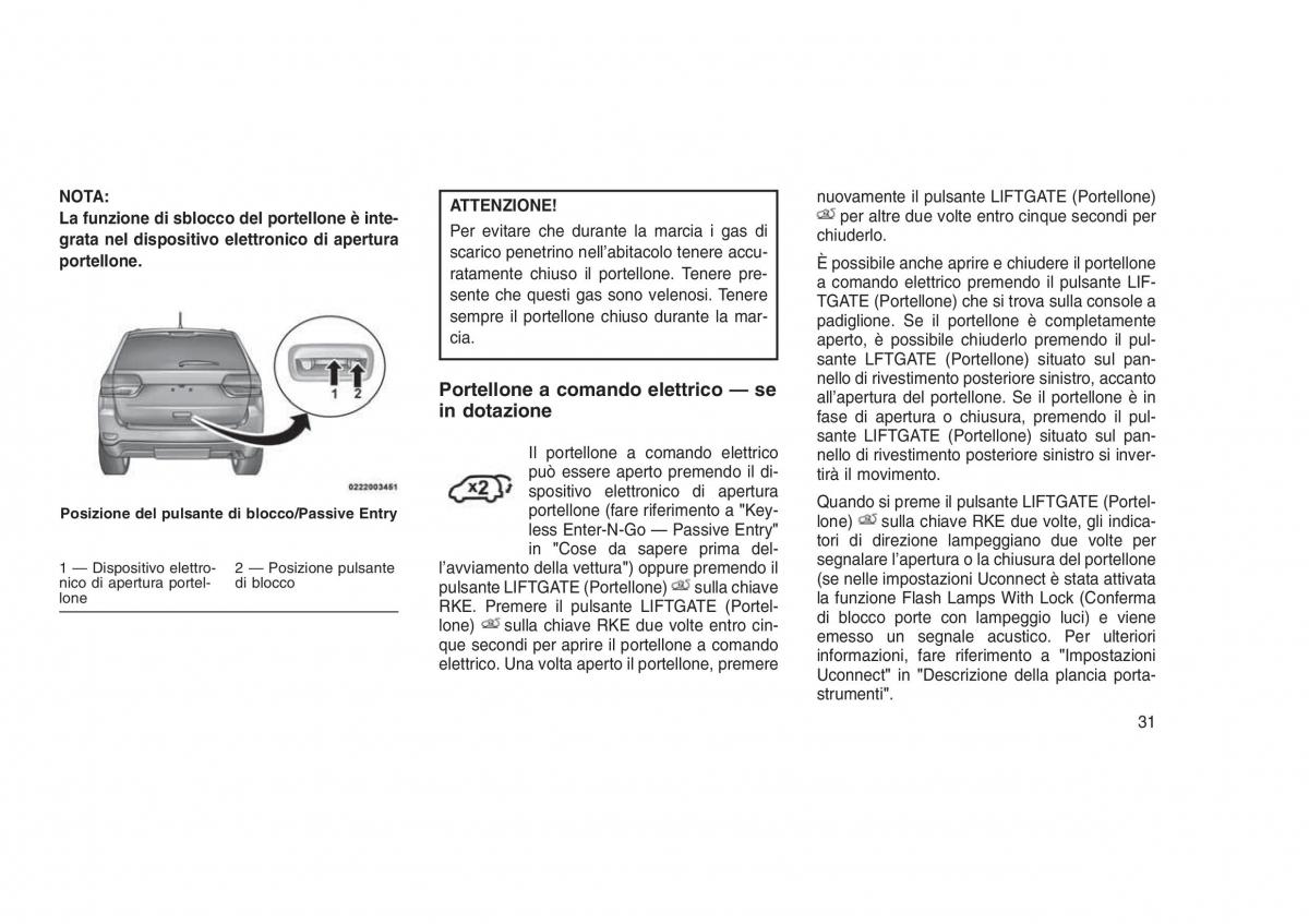 Jeep Grand Cherokee WK2 WH2 manuale del proprietario / page 35