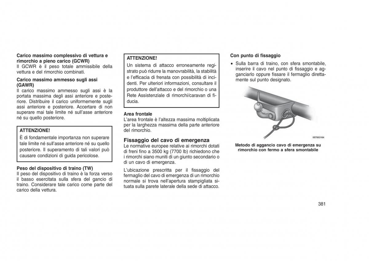 Jeep Grand Cherokee WK2 WH2 manuale del proprietario / page 385