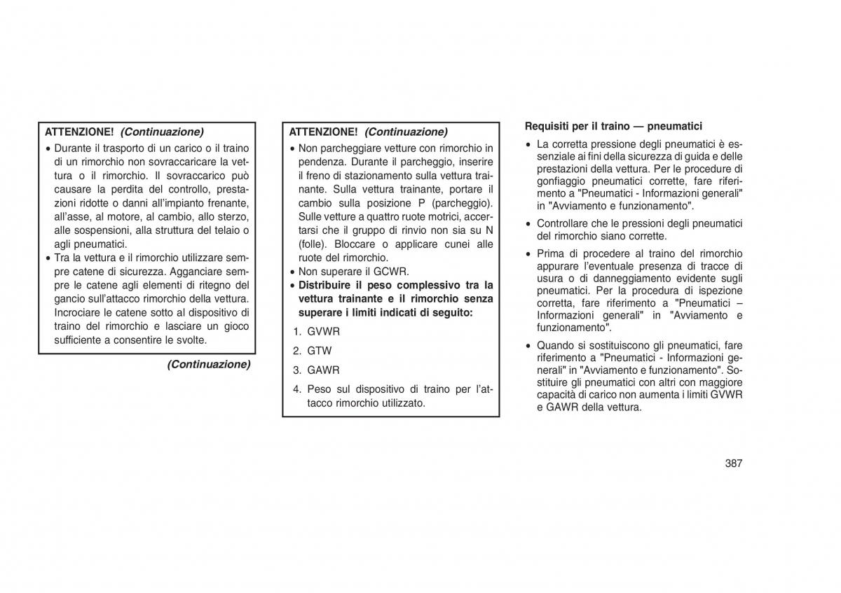 Jeep Grand Cherokee WK2 WH2 manuale del proprietario / page 391