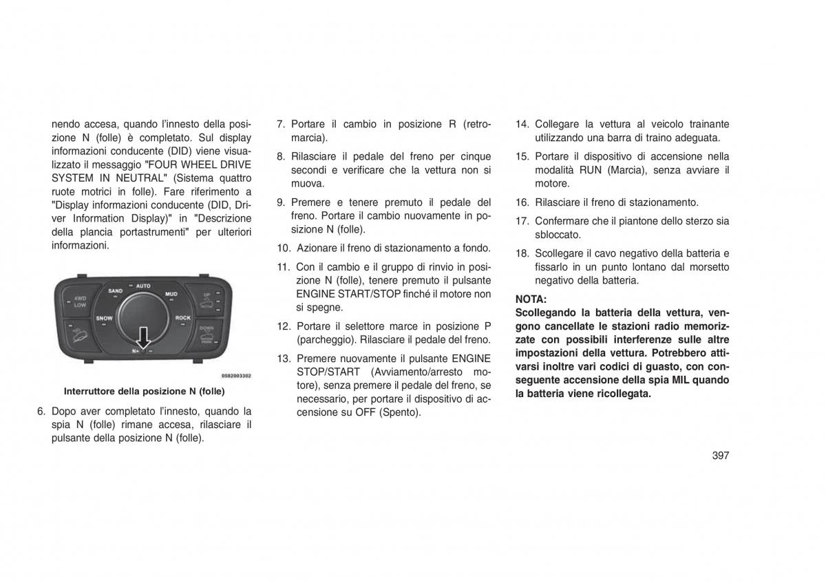 Jeep Grand Cherokee WK2 WH2 manuale del proprietario / page 401