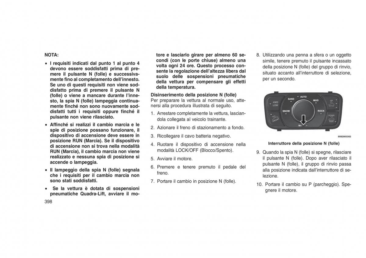 Jeep Grand Cherokee WK2 WH2 manuale del proprietario / page 402