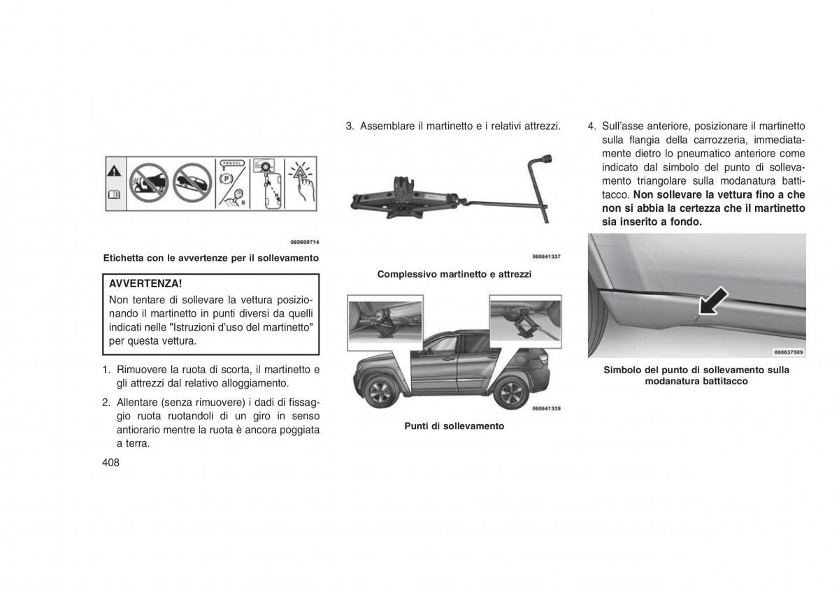 Jeep Grand Cherokee WK2 WH2 manuale del proprietario / page 412