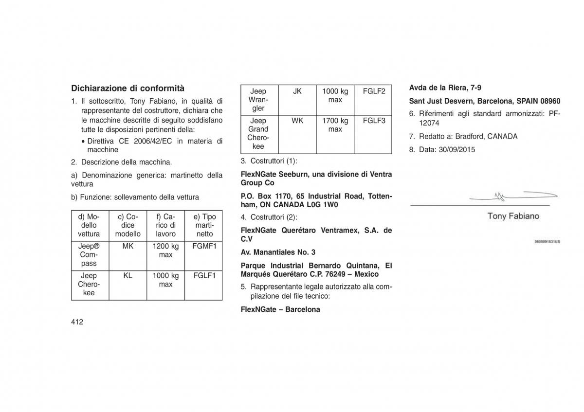 Jeep Grand Cherokee WK2 WH2 manuale del proprietario / page 416