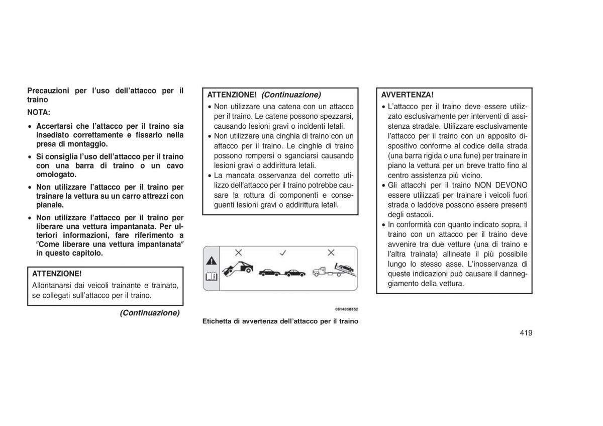 Jeep Grand Cherokee WK2 WH2 manuale del proprietario / page 423