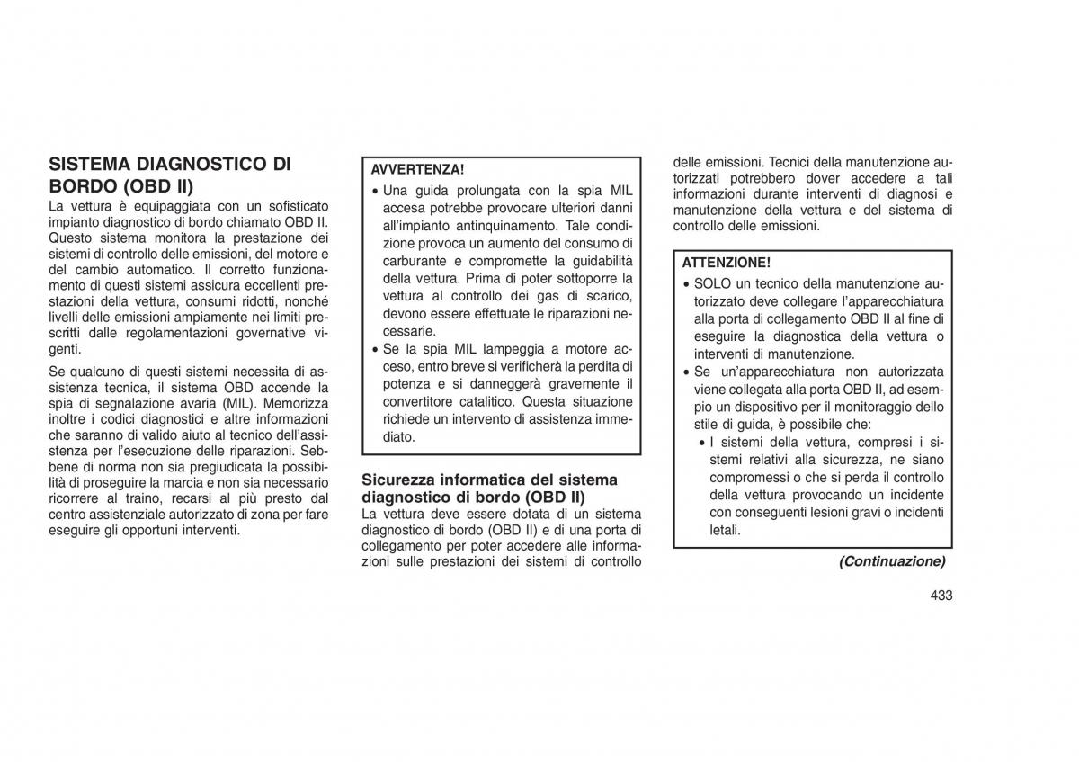 Jeep Grand Cherokee WK2 WH2 manuale del proprietario / page 437