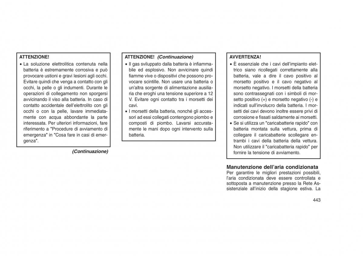 Jeep Grand Cherokee WK2 WH2 manuale del proprietario / page 447