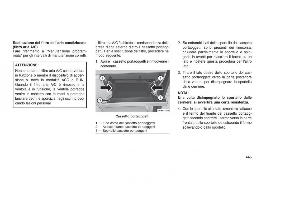 Jeep Grand Cherokee WK2 WH2 manuale del proprietario / page 449