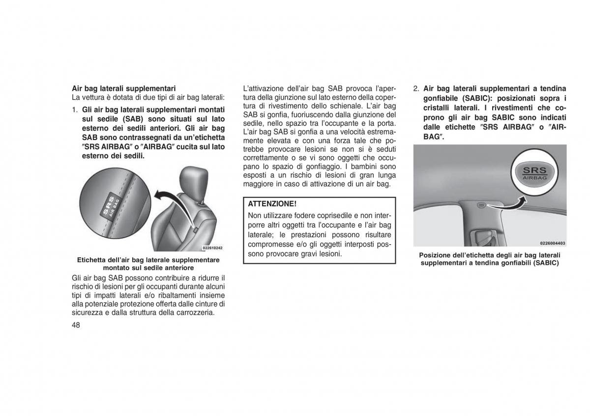 Jeep Grand Cherokee WK2 WH2 manuale del proprietario / page 52