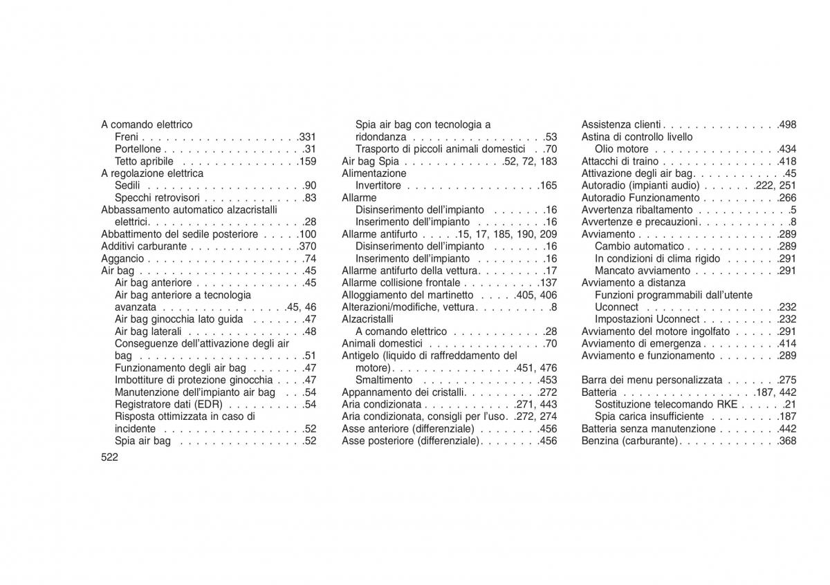 Jeep Grand Cherokee WK2 WH2 manuale del proprietario / page 526