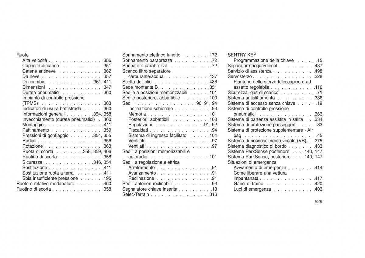 Jeep Grand Cherokee WK2 WH2 manuale del proprietario / page 533