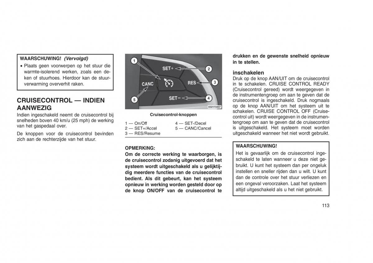 Jeep Grand Cherokee WK2 WH2 handleiding / page 117