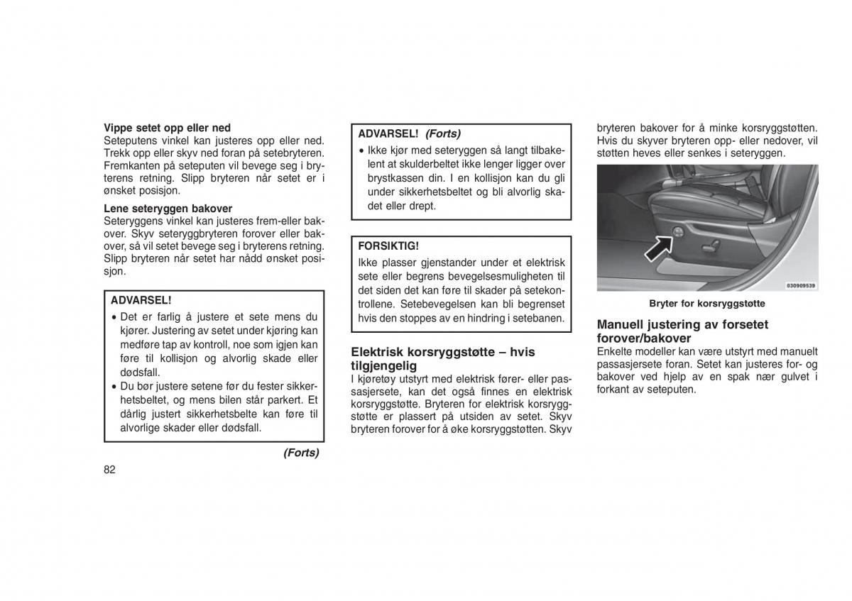 Jeep Grand Cherokee WK2 WH2 bruksanvisningen / page 86