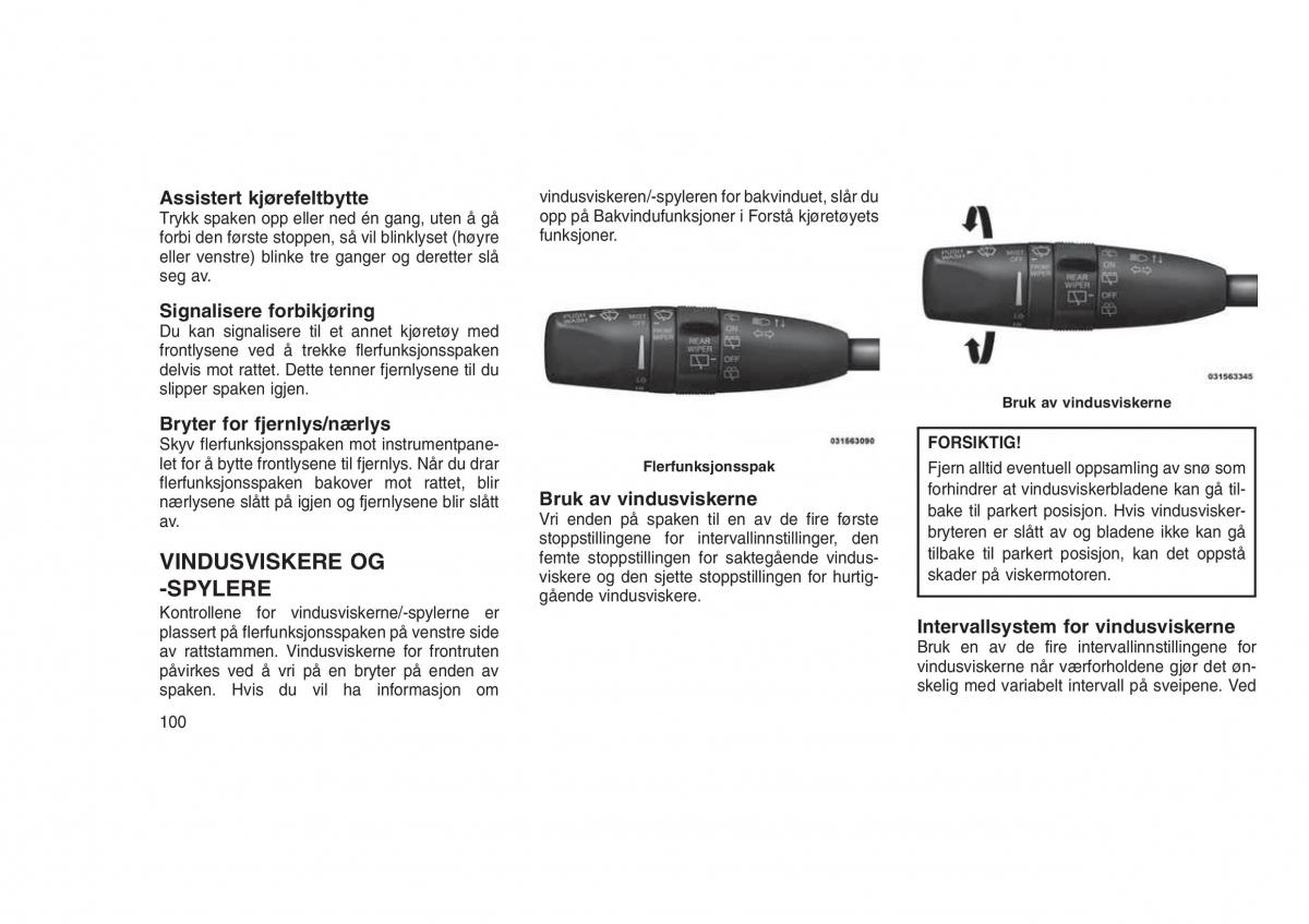 Jeep Grand Cherokee WK2 WH2 bruksanvisningen / page 104