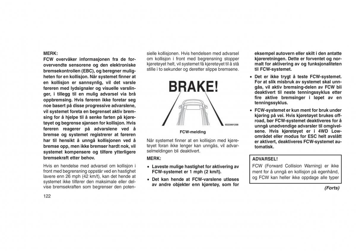 Jeep Grand Cherokee WK2 WH2 bruksanvisningen / page 126