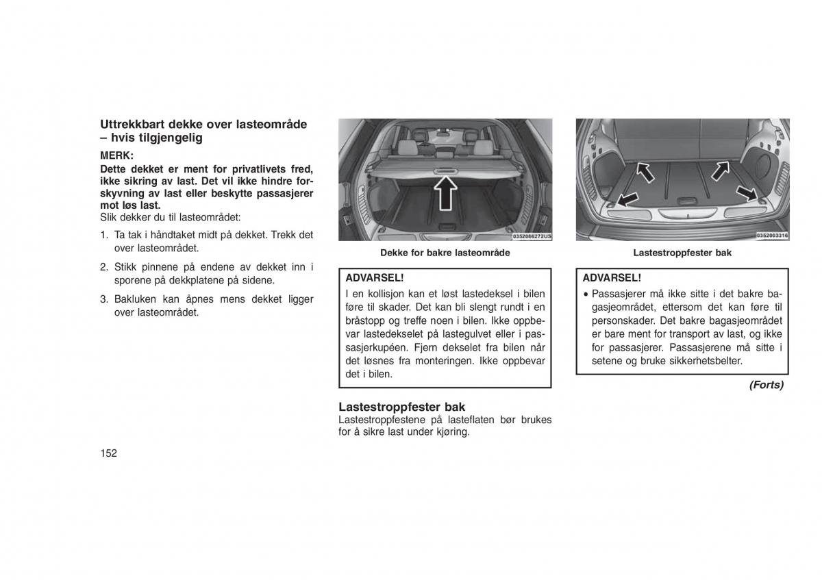 Jeep Grand Cherokee WK2 WH2 bruksanvisningen / page 156