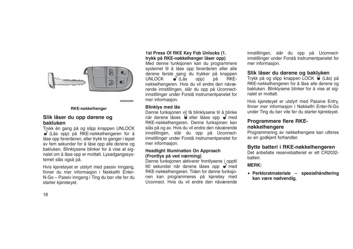 Jeep Grand Cherokee WK2 WH2 bruksanvisningen / page 22