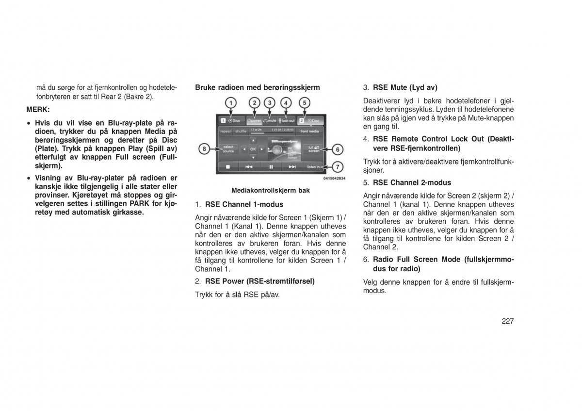 Jeep Grand Cherokee WK2 WH2 bruksanvisningen / page 231