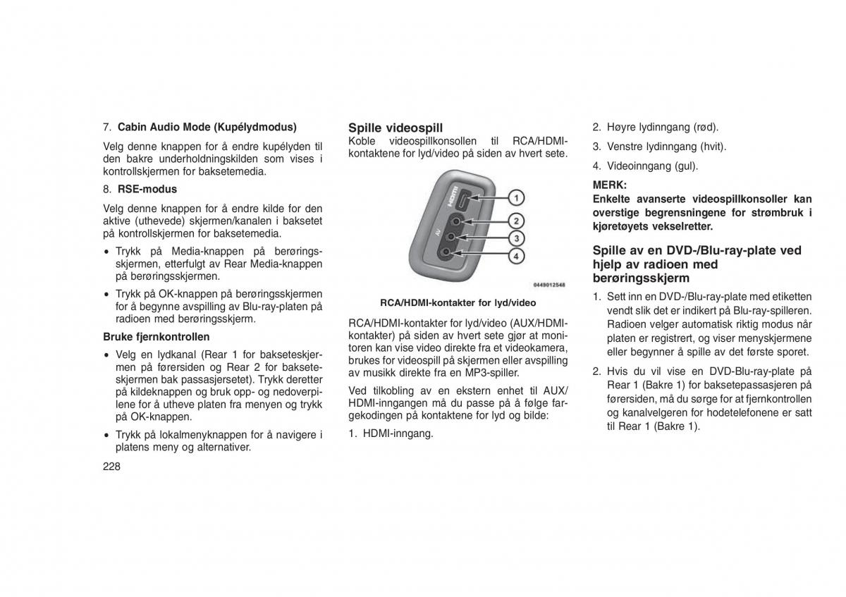 Jeep Grand Cherokee WK2 WH2 bruksanvisningen / page 232