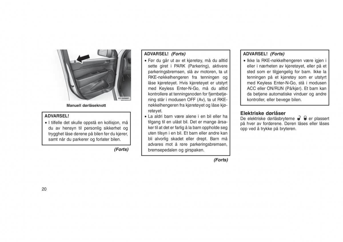 Jeep Grand Cherokee WK2 WH2 bruksanvisningen / page 24