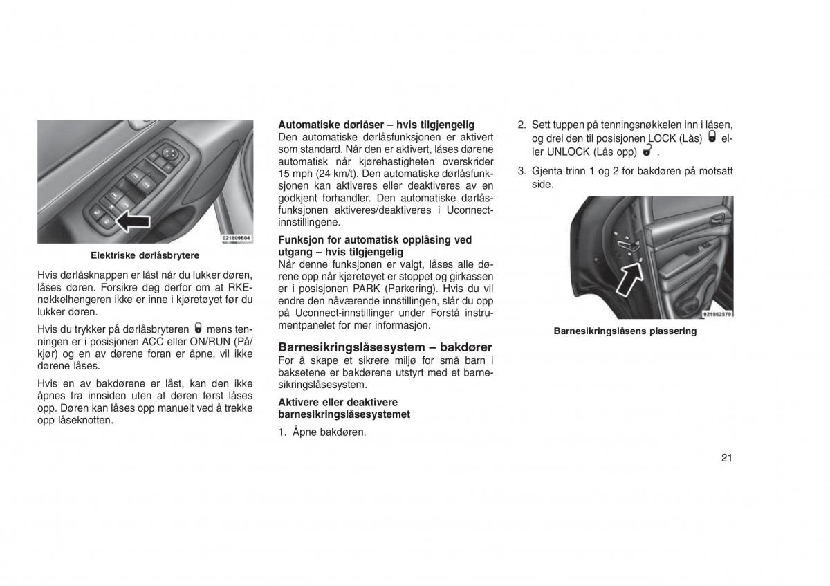 Jeep Grand Cherokee WK2 WH2 bruksanvisningen / page 25