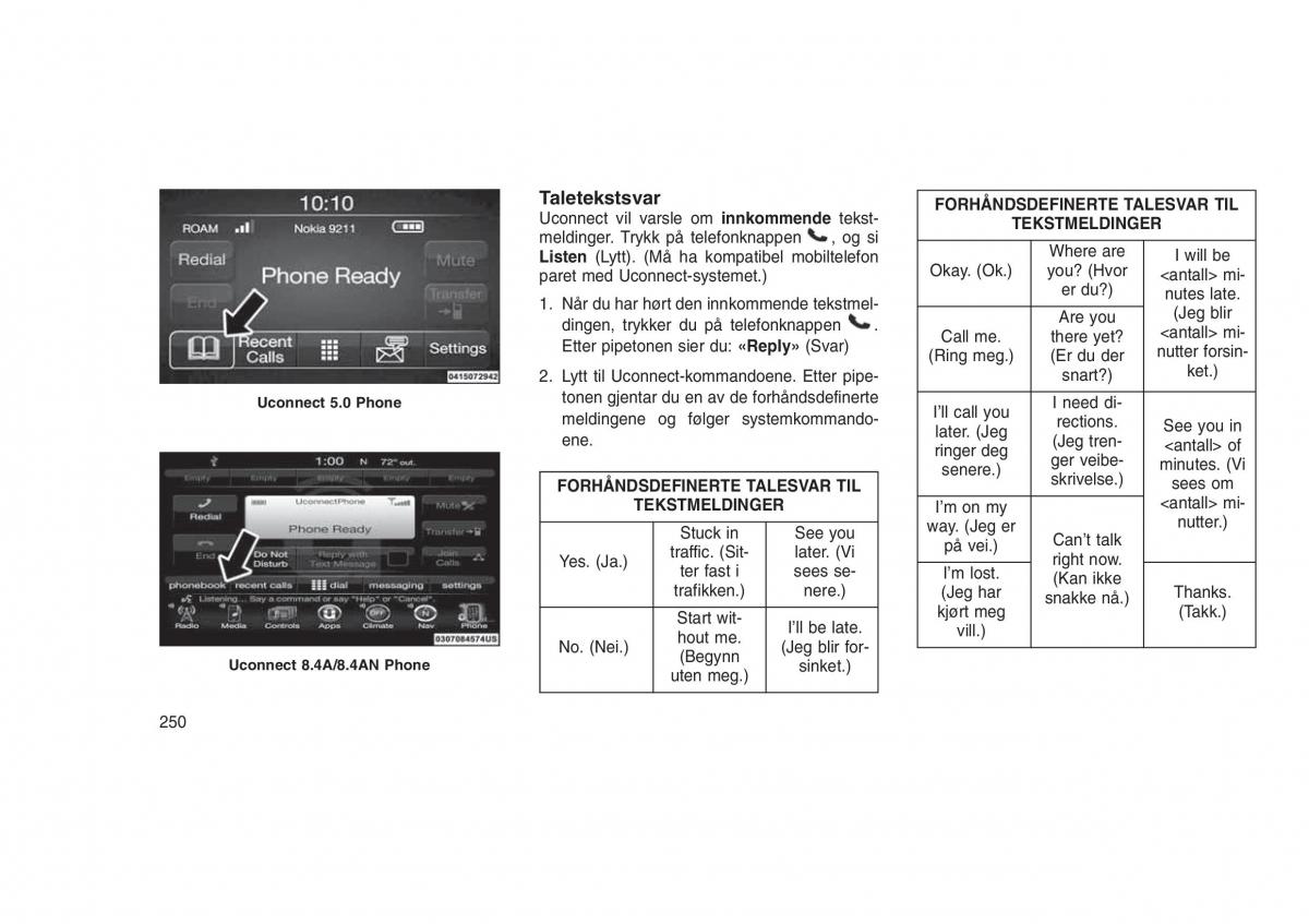 Jeep Grand Cherokee WK2 WH2 bruksanvisningen / page 254