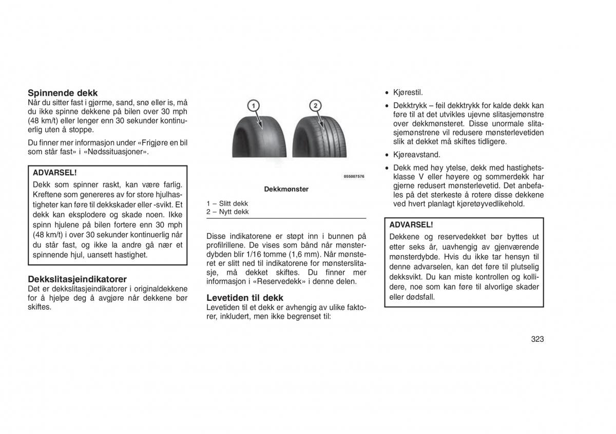 Jeep Grand Cherokee WK2 WH2 bruksanvisningen / page 327