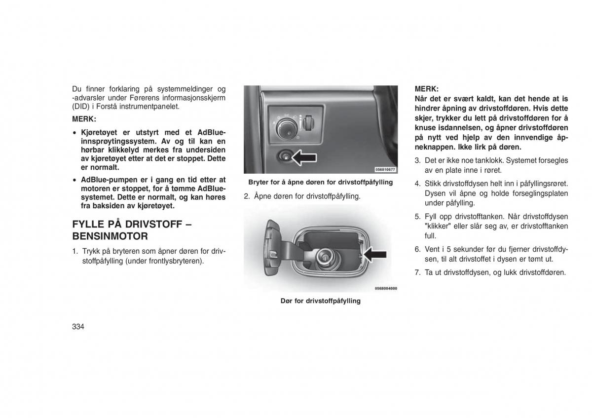 Jeep Grand Cherokee WK2 WH2 bruksanvisningen / page 338